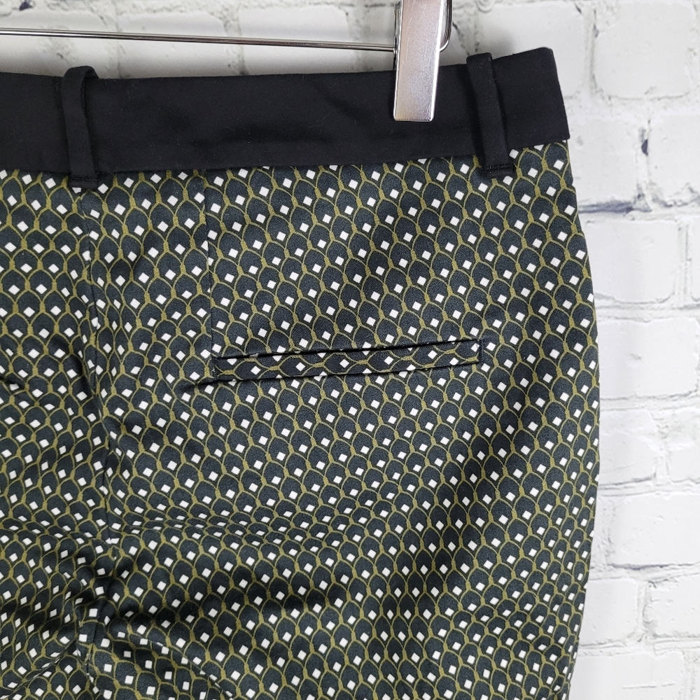 ZARA | skinny stretch patterned ankle trouser pants